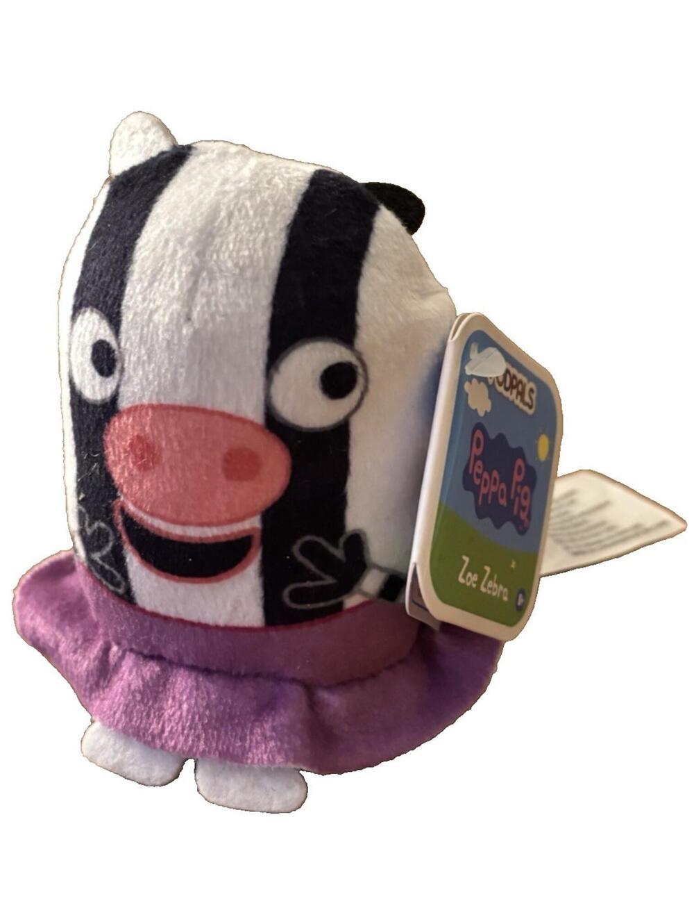 Zoe Zebra Mini Plush Toy Collectible Figure Soft Toy From Peppa Pig New
